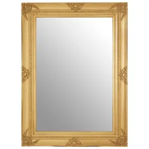 Interiors by Premier Baroque Rectangular Gold Wall Mirror