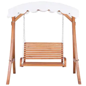 Patio Swing ANDRIA Wood Dark Wood