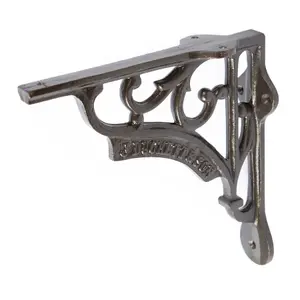 Hammer & Tongs Ornate Iron Shelf Bracket - D150mm - Raw - Pack of 4