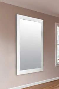 MirrorOutlet Modern Bright White Wall Mirror 167cm x 106cm