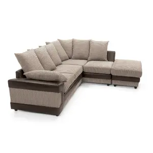 Dino Corner Sofa in Brown Right Facing