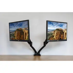 Ergonomic Dual Monitor Desk Mount Arm for 10-27 Inch Screens - 9KG Capacity