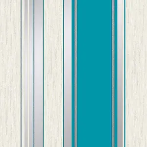 Synergy Stripe Wallpaper Teal Vymura M0801