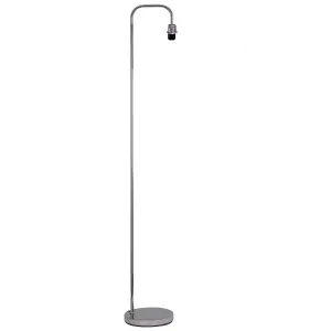 First Choice Lighting Chrome Arched Floor Lamp with Navy Blue Crushed Velvet Shade