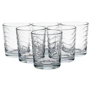 Queensway Home & Dining Height 9cm Scotch Height 9cm Scotch Whiskey Glasses Spirits Water Bourbon Glass Drinking Tumblers Gift Set