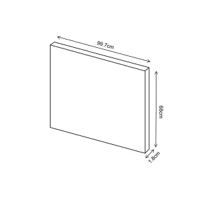 Ethos Matt black Drawer front, Pack of 2 (H)680mm (W)997mm (T)18mm