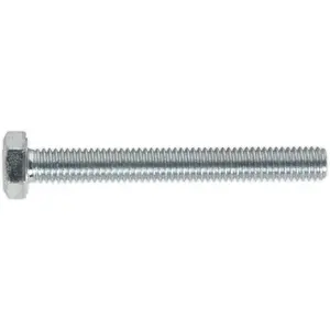 50 Pack M6 x 50mm Zinc Setscrews - Grade 8.8 Fully Threaded DIN 933