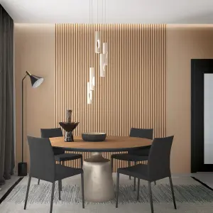 Galerie Industrial Effects Bronze Stripe Wood Panel Wallpaper Roll