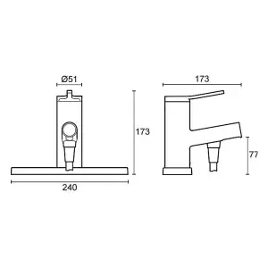 Mira Shower Evolve Bath Shower Mixer Tap 2.1816.005 + Monobloc Basin 2.1816.001