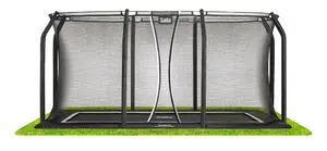 13ft x 8ft Salta Royal Baseground Rectangular Trampoline with Enclosure