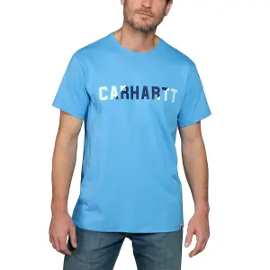 Carhartt Force Relaxed Fit Midweight Logo Graphic T-Shirt Azure XXL