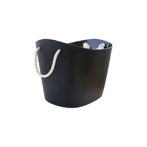 Balcolore Laundry Basket Black / Small (22 cm H x 19 cm W x 29 cm D)