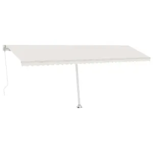 Berkfield Freestanding Manual Retractable Awning 600x300 cm Cream