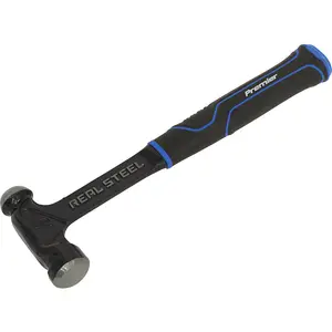 16oz Steel Ball Pein Hammer with Shock Reducing Grip for Comfort and Control