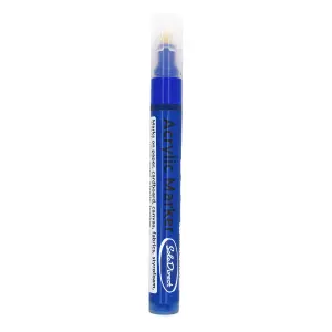 Acrylic Paint Marker Pen Permanent for Stone Leather Fabric Plastic (Blue)