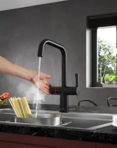 Clearwater Magus 4 Electronic 4in1 Filtered Instant Kettle Kitchen Tap & Filtered Cold, Cold & Hot Matt Black  - MAE4MB