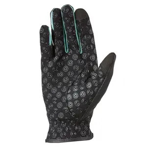 Dublin Unisex Cool-it Gel Touch Fastening Riding Gloves Black/Teal (Large)