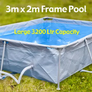 Large Rectangular Pool & Pump 3m x 2m - Wild 'n Wet