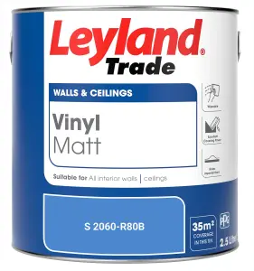 Leyland Trade Vinyl Matt Walls & Ceilings Emulsion Paint (S 2060-R80B) 2.5L