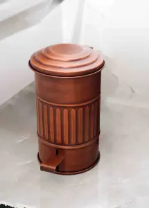 Rozi Copper Step On Bathroom Rubbish Bin (5 Litres)