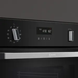 NEFF B6ACH7HH0B Built-in Pyrolytic Single Multi-function pyrolytic Oven - Black stainless steel effect