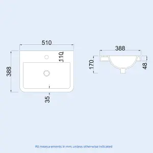 Nes Home Lex 500mm Vanity Basin Unit, WC Unit & Ellis Back to Wall Toilet Grey