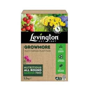 Levington Growmore All Purpose Plant Food Granules For Fruit Veg & Flowers 1.5kg