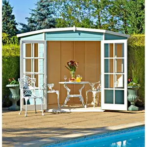 Hampton 8 x 8 Ft Shiplap Corner Summer House Yes