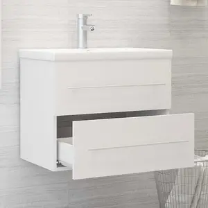 Berkfield Sink Cabinet White 60x38.5x48 cm Engineered Wood