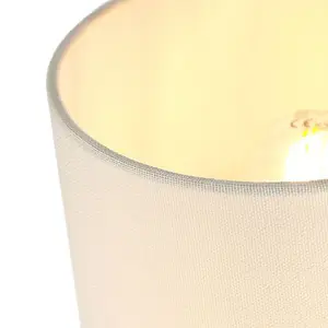 Contemporary and Elegant Soft Cream Linen Fabric 18cm High Cylinder Lamp Shade