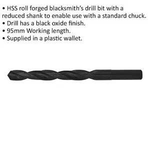 High-Quality 11mm HSS Roll Forged Blacksmith Drill Bit with Reduced Shank