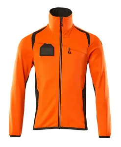 Mascot Accelerate Safe Microfleece Jacket with Half Zip (Hi-Vis Orange/Dark Anthracite)  (XXXXX Large)