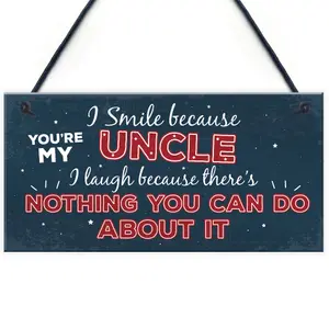 Red Ocean Funny Uncle Birthday Gifts Presents Hanging Plaque Keepsake Christmas Uncle Gifts