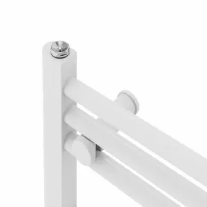 Rinse Straight Bathroom Heated Towel Rail Ladder Radiator White 600x600mm