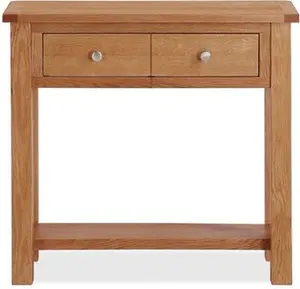 Dunelm Bromley Oak Console Table, Farmhouse, Light Wood, Natural