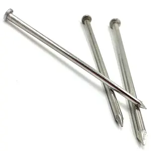 Premium Galvanised Round Head Nails Size:  5.0 x 150mm ( 6" )  Pack of: 100 Ideal for Woodworking and Construction