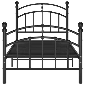 Berkfield Bed Frame Black Metal 100x200 cm