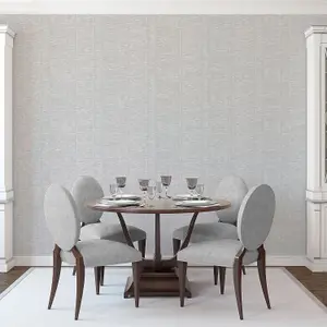 Galerie Palazzo Silver Grey Pleated Stripe Embossed Wallpaper