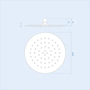 Nes Home Round 250mm Ultra Thin Shower Head