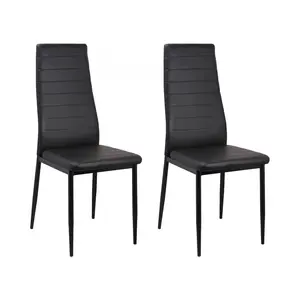 Ginnifer Upholstered Dining Chair (Set of 6) Grey / Black