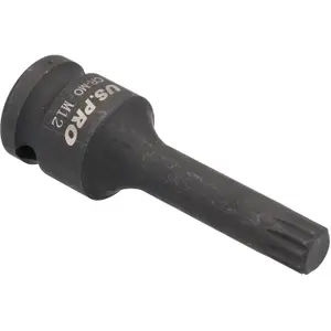 M12 x 78mm Impacted Impact Extra Long Spline Bit 1/2" Drive Male Socket