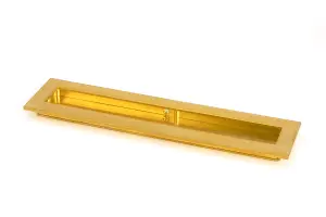 From The Anvil Polished Brass 250mm Plain Rectangular Pull