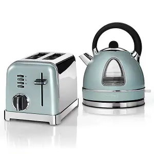 Cuisinart Style Light Pistachio Traditional Kettle & 2 Sl Toaster Breakfast Set