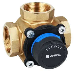 Afriso 3-way 6/4" Inch BSP Female DN40 Universal Mixing Valve Heating Cooling Systems