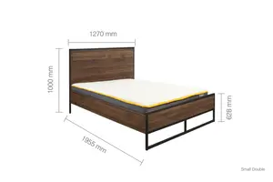 Birlea Houston Small Double Bed Walnut