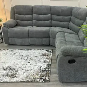 PS Global Chicago Fabric Manual Reclining Corner Sofa