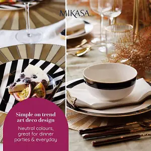 Mikasa Luxe Deco 12 Piece Dinner Set