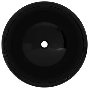 Belfry Bathroom Revere 400mm W Ceramic Circular Sink Black