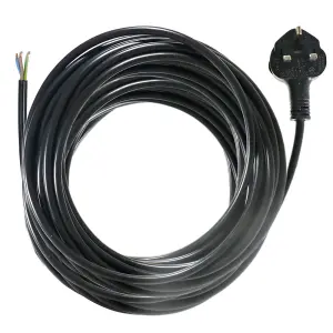 SPARES2GO Universal Cable 3 Core 13A 1.5mm UK Plug for Air Con Purifier Conditioner Cooling Fan 10m