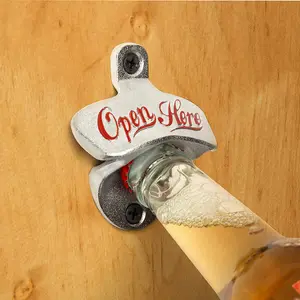 Bar Amigos Wall Mounted Metal Cider Bottle Opener Retro Style